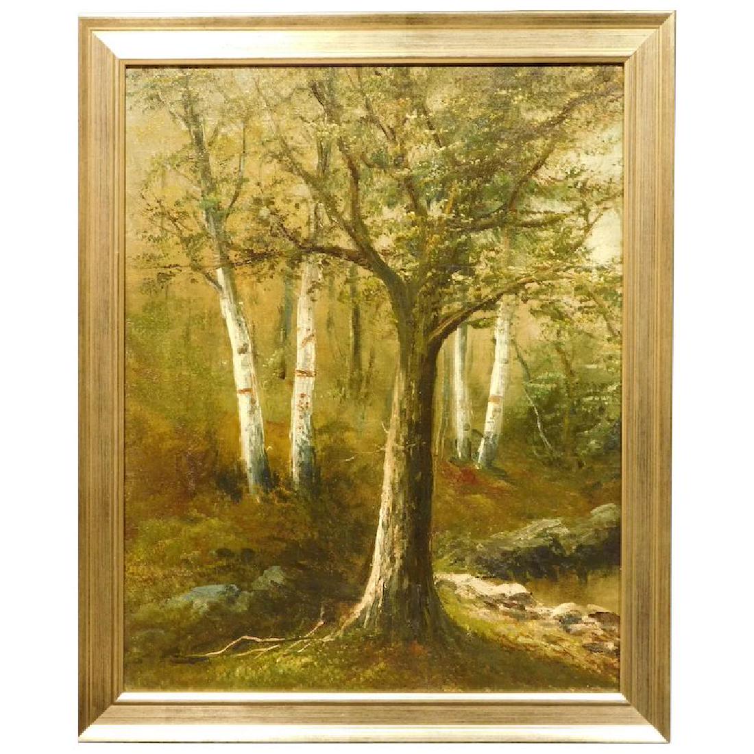 Antique oil painting of trees (1 of 7)