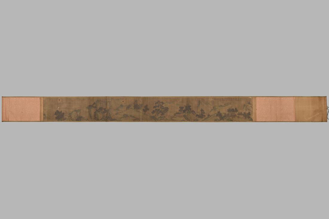 ZHAO ZUO(1570-1633),LONG SCROLL PAINTING ON PAPER: Zhao Zuo(1570-1633), Long Scroll Painting on Paper. Dimensions: 210 1/4 x 16 1/2 in. Provenance: From the collection of Mr. and Mrs. Edward Johnson. Edward Johnson(1881-1950), a career diplomat who sp