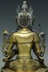 A LARGE MING GILT BRONZE GREEN TARA 15TH C - 12