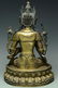 A LARGE MING GILT BRONZE GREEN TARA 15TH C - 4