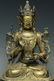 A LARGE MING GILT BRONZE GREEN TARA 15TH C - 5