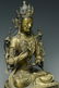 A LARGE MING GILT BRONZE GREEN TARA 15TH C - 9