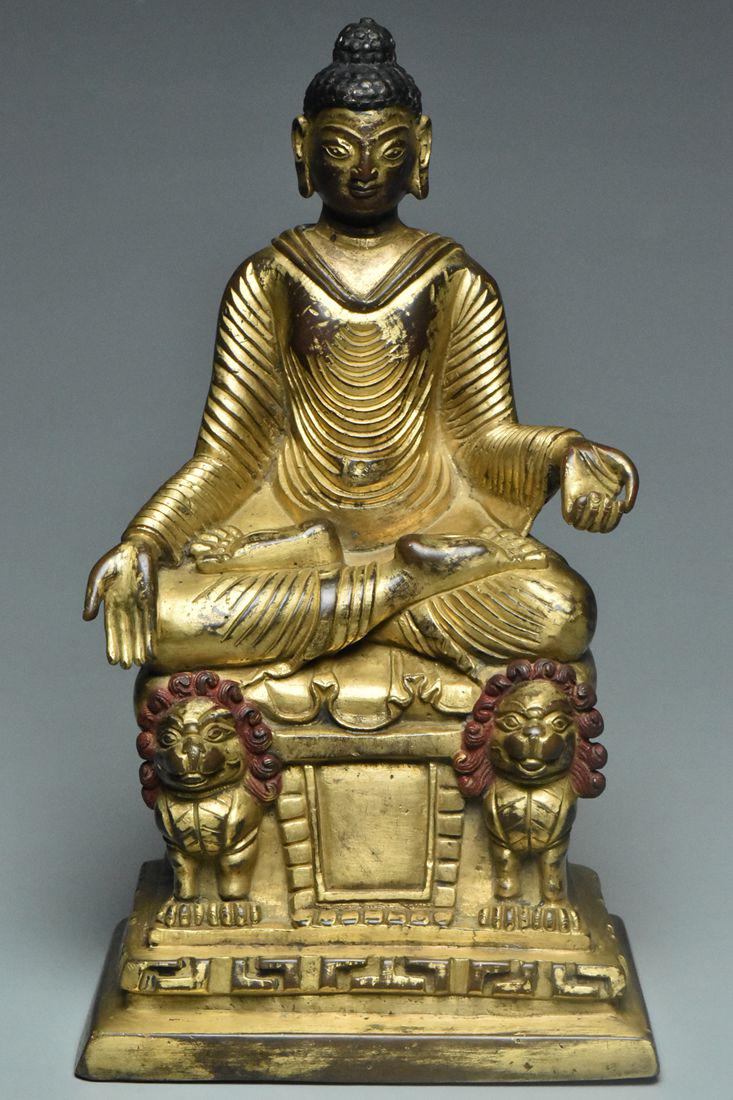 A SONG DYNASTY GILT BRONZE FIGURE OF BUDDHA (1 of 11)