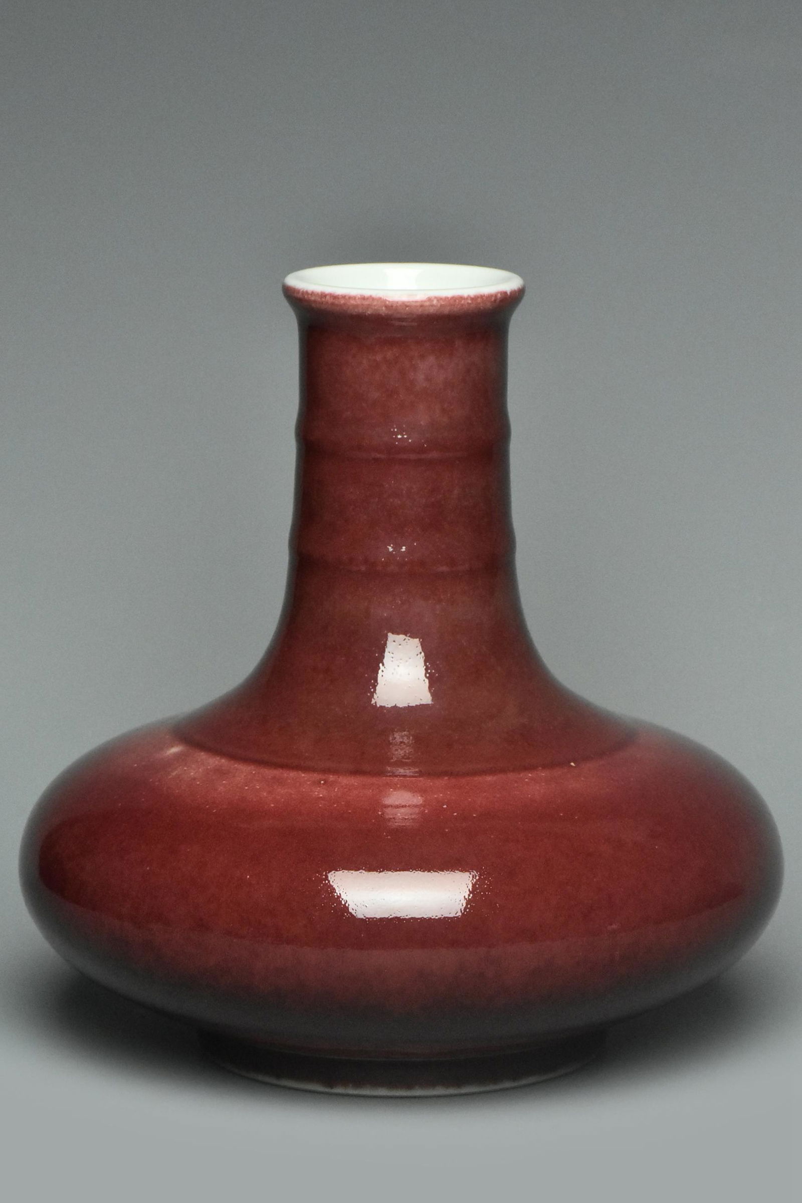A COPPER RED VASE QIANLONG MARK AND PERIOD (1 of 16)