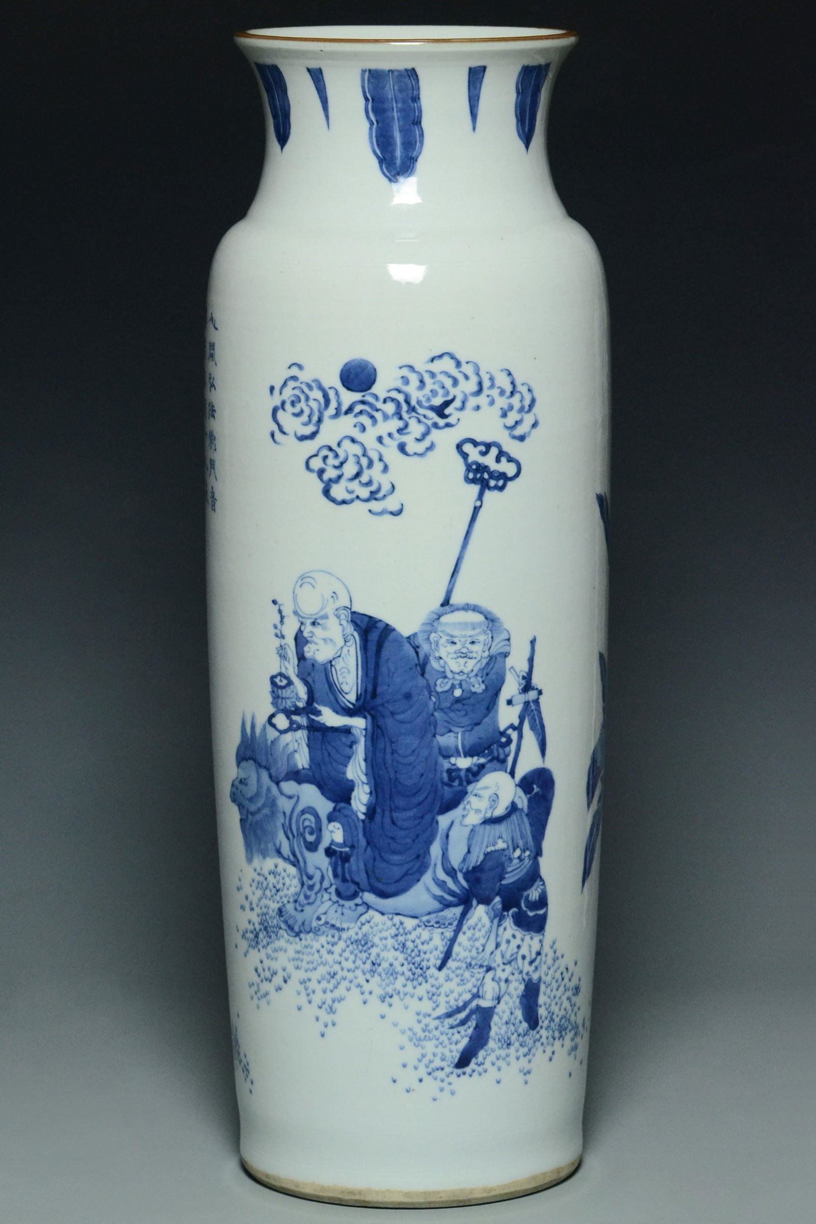 A LARGE FIGURE SUBJECT SLEEVE VASE SHUNZHI PERIOD (1 of 12)