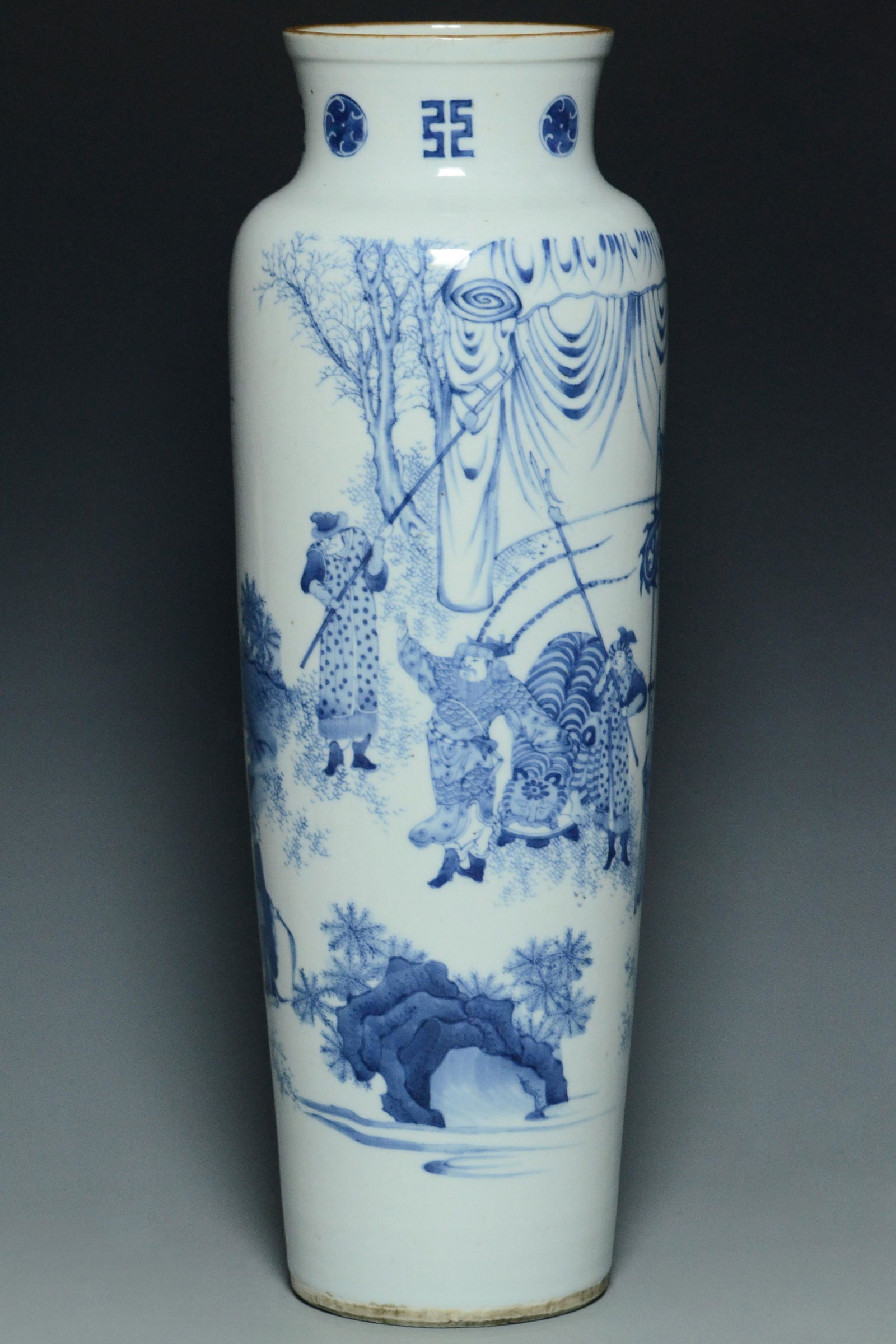 A LARGE FIGURE SUBJECT SLEEVE VASE SHUNZHI PERIOD (1 of 10)