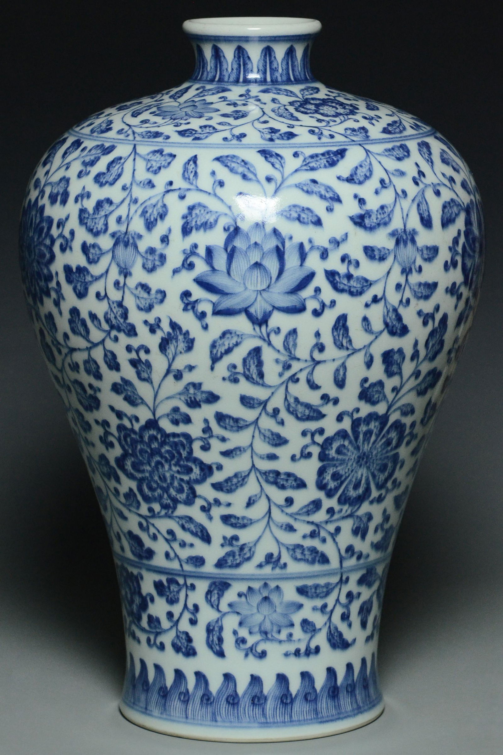 A BLUE AND WHITE MEIPING VASE YONGZHENG PERIOD (1 of 11)
