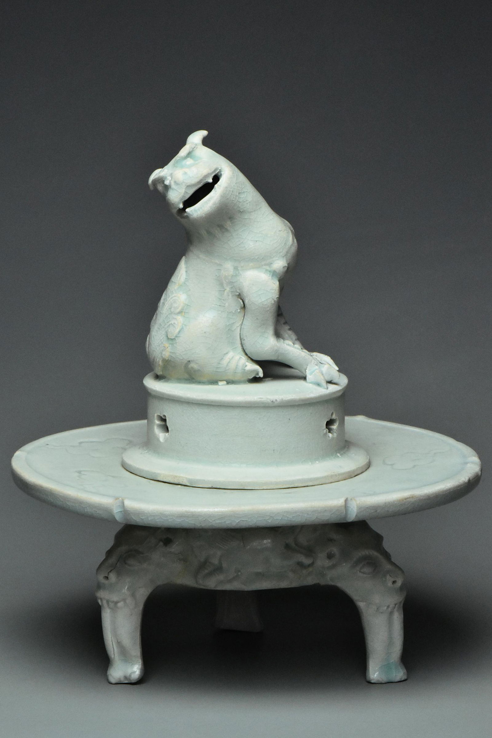 SONG DYNASTY QINGBAI BUDDHIST LION INCENSE BURNER (1 of 13)