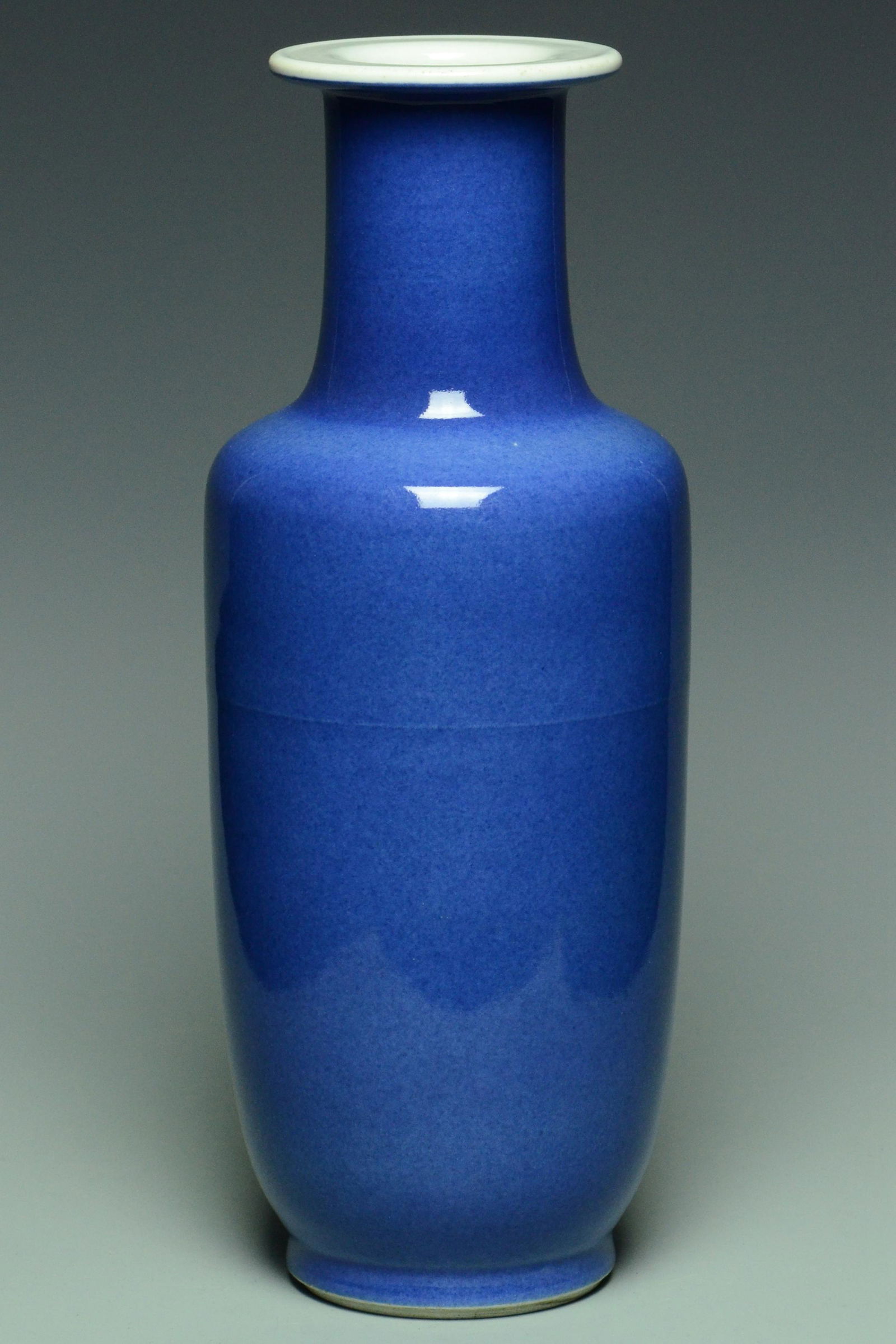 A POWDER BLUE GLAZED VASE JIAJING MARK (1 of 15)