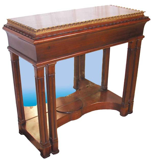 English mahogany m/t pier table/plant stand
