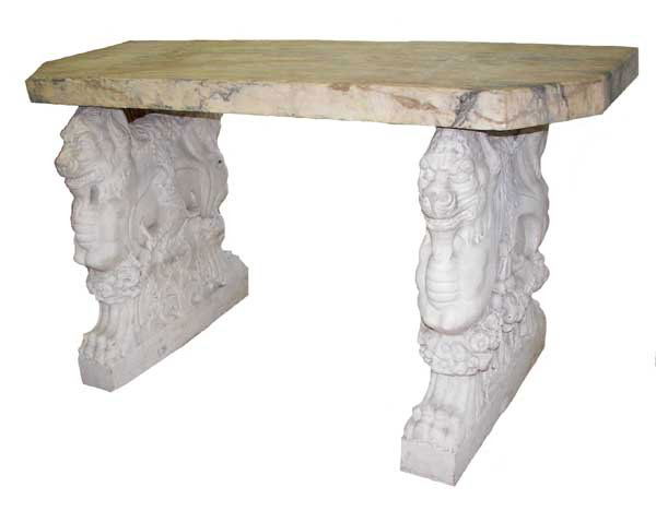 18th C. Italian marble pier table on lion base: Very rare monumental size 18th C. Italian marble pier table on detail carved marble lion base. The best! - 40"h x 70"w x 26"d - This is a two-day auction we only have one day on ebay live. We also hav
