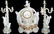 1610: 19th C. porcelain 3 pc. figural clock set