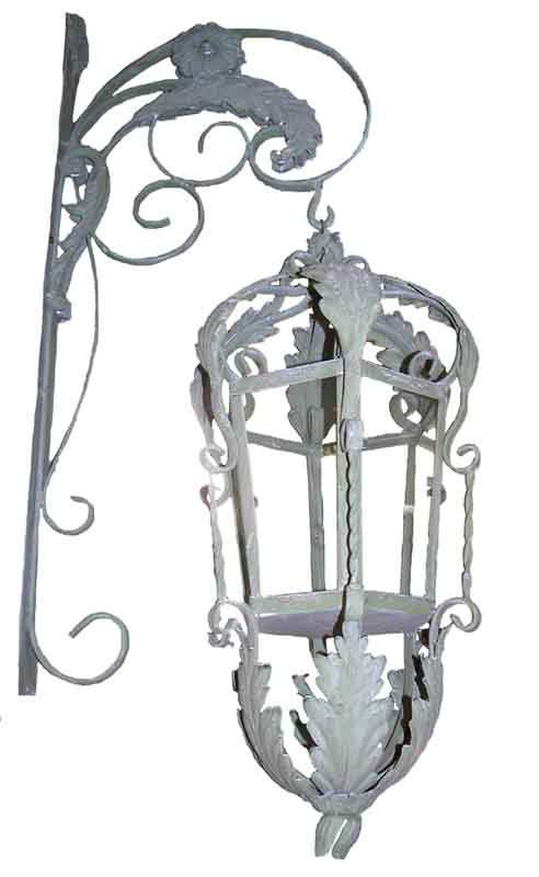 Pair large wrought iron wall sconces