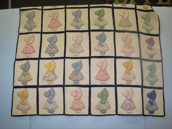 Handmade quilt baby sun bonnet design