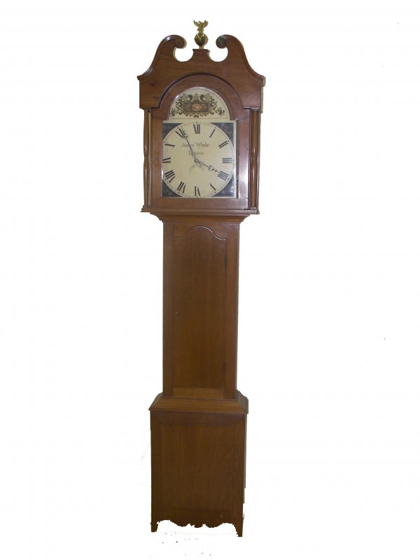 American Chippendale style cherry cased grandfath