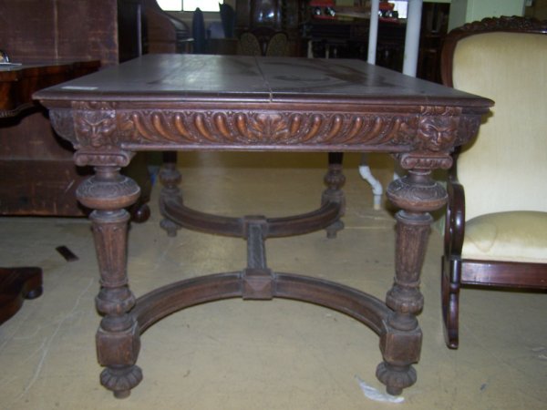 Antique oak extension table