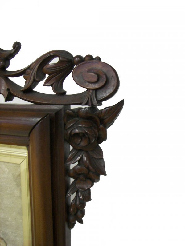 19th C. Brooks Bros. walnut pedestal firescreen - 8