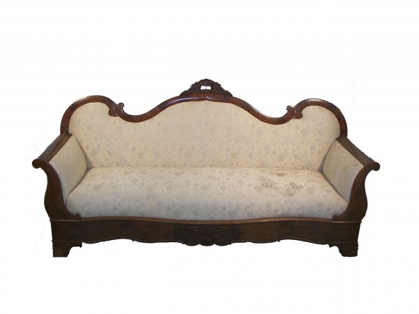 Empire mahogany sofa 80"w