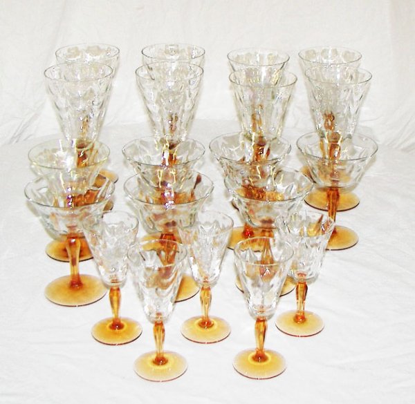 Set of 20 assort. crystal stemware