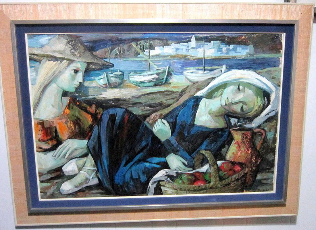 Noon-Day Siesta - Jose Buigas (1927-Spain) Oil Painting (1 of 3)