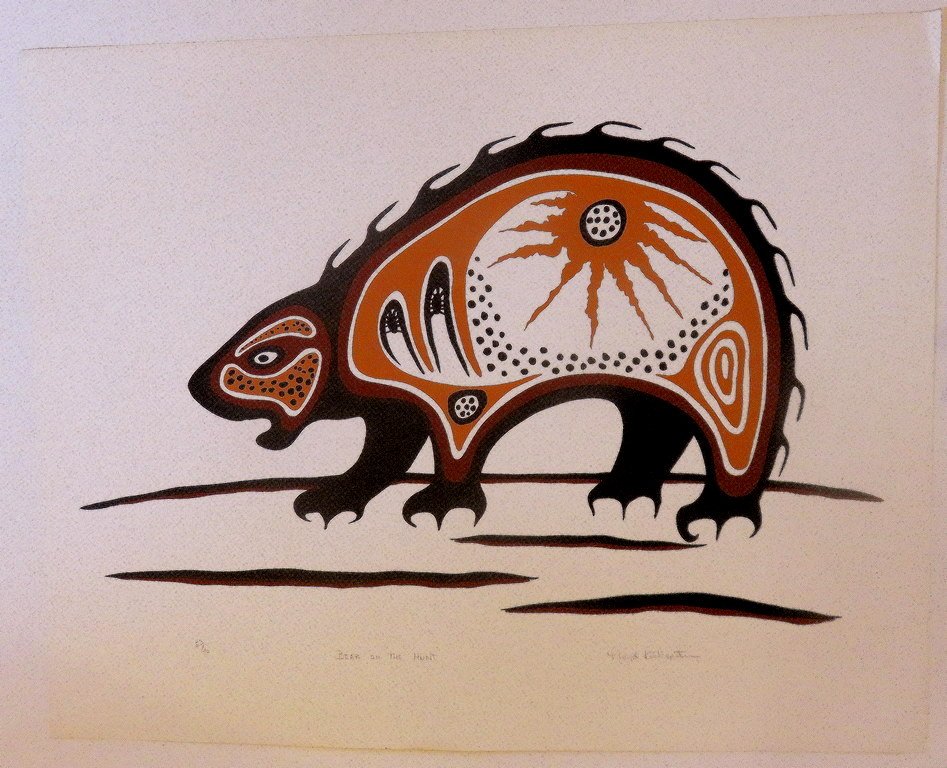 Lloyd Kakepetum - Bear on the Hunt - Rare Silkscreen (1 of 4)