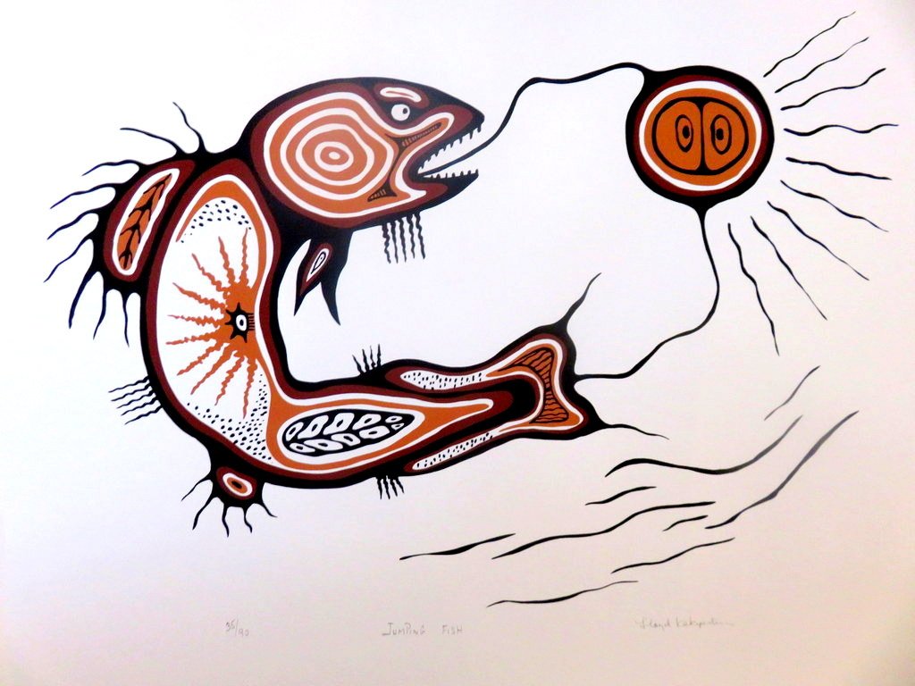 Lloyd Kakepetum - Jumping Fish - Rare Silkscreen (1 of 5)