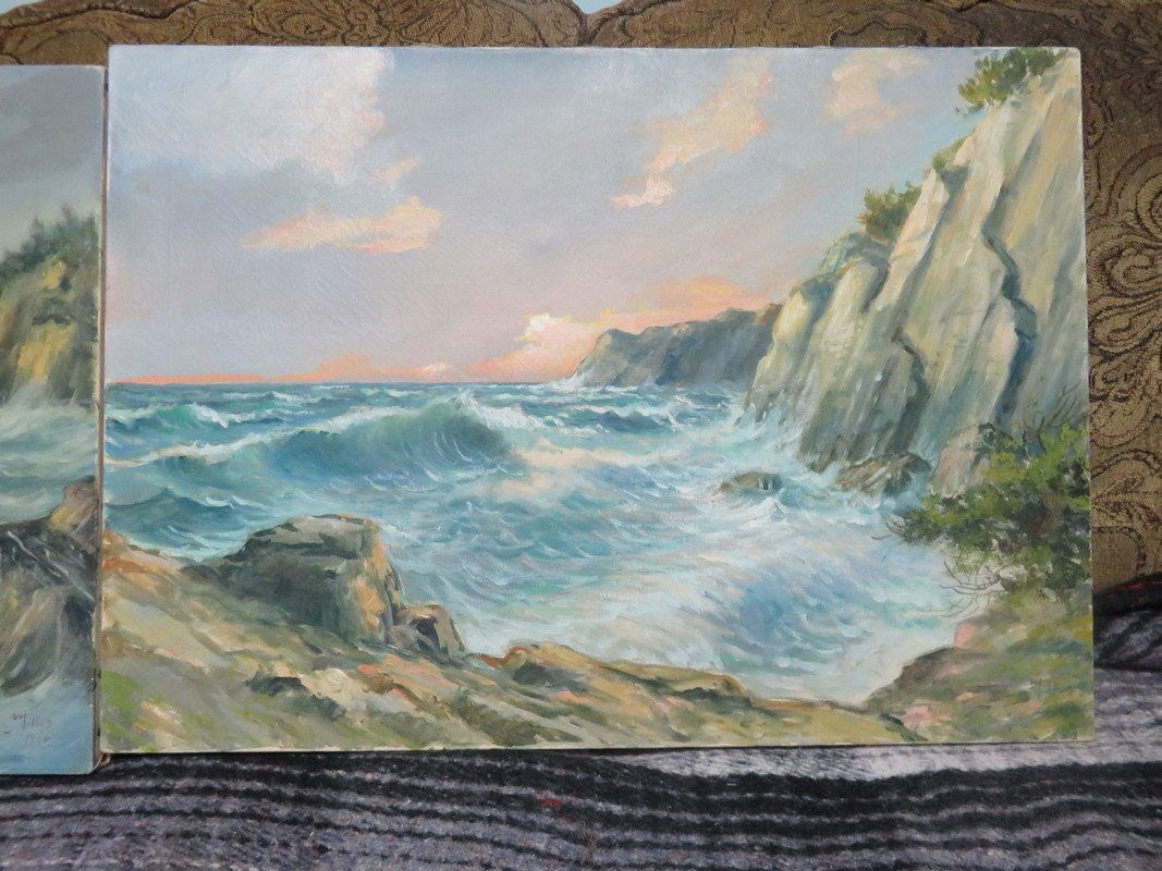 2 X Mario Illusi (Millus) 1925-1992 Pair of Paintings (1 of 9)