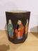 Old Chinese hat Box - extremely detailed - Real hair