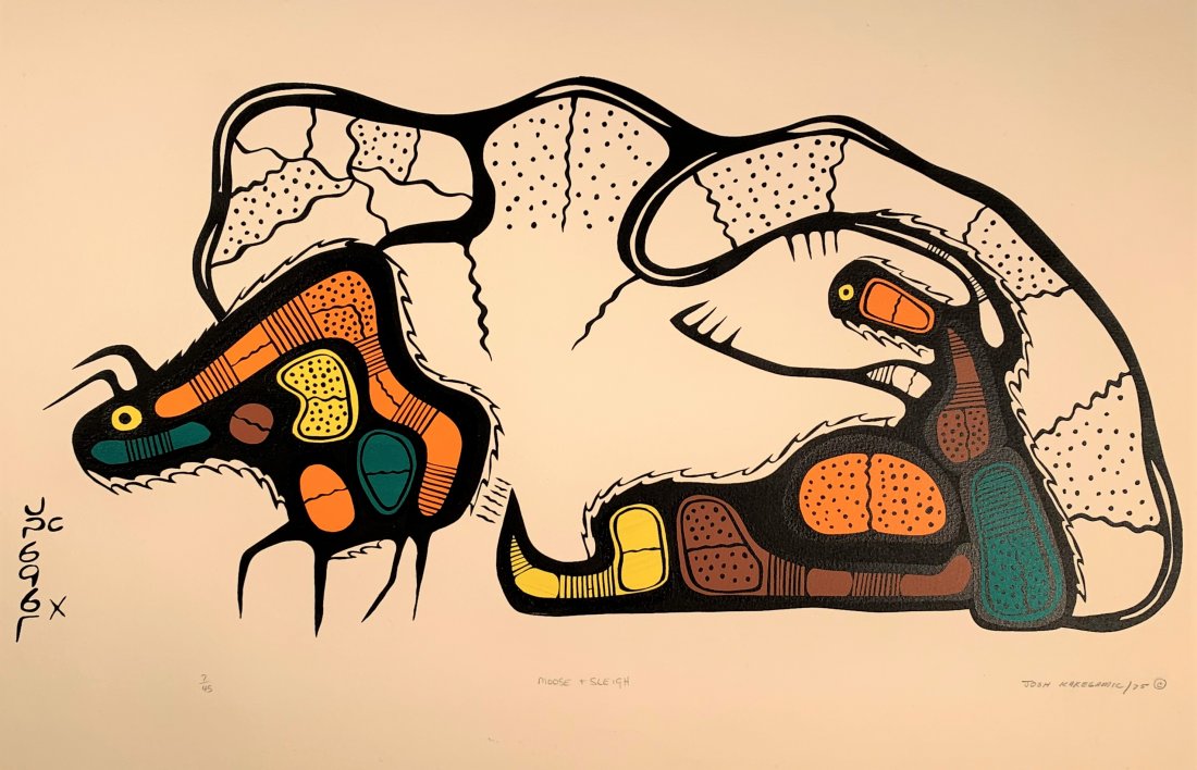 Joshim Kakegamic (1952-1993) Moose & Sleigh 1975 (1 of 3)