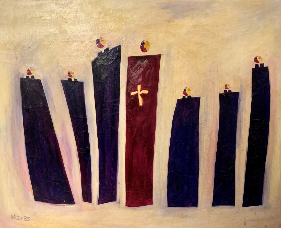 Surrealist - German / French School Painting c.1985 (1 of 3)