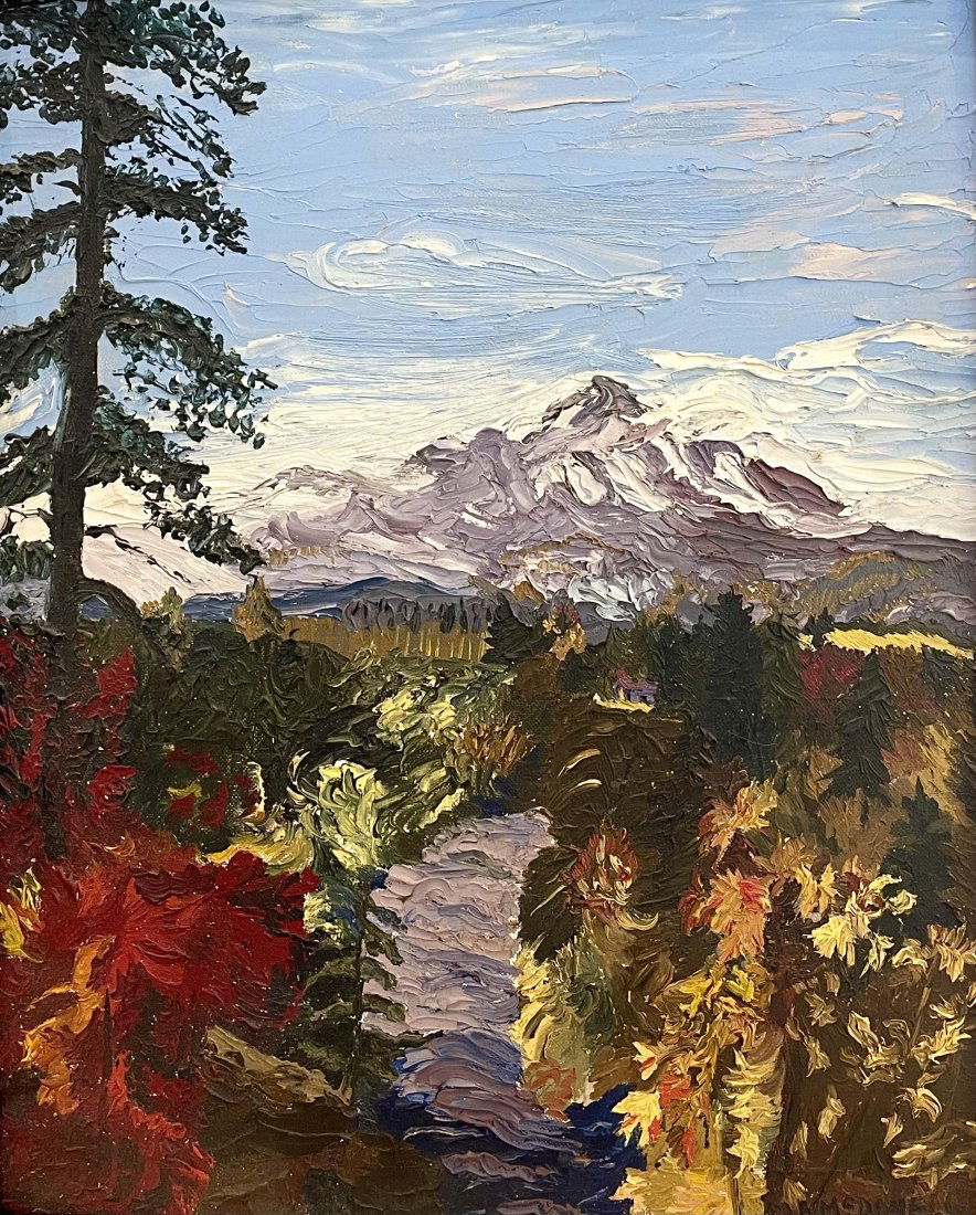 E. McDonell Impressionistic Landscape Painting c.1960's (1 of 4)