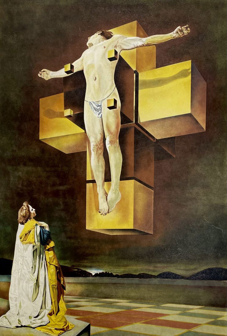Salvador Dali (1904-1989 Spanish) "Corpus Hypercubicus" c. 1954 (1 of 5)