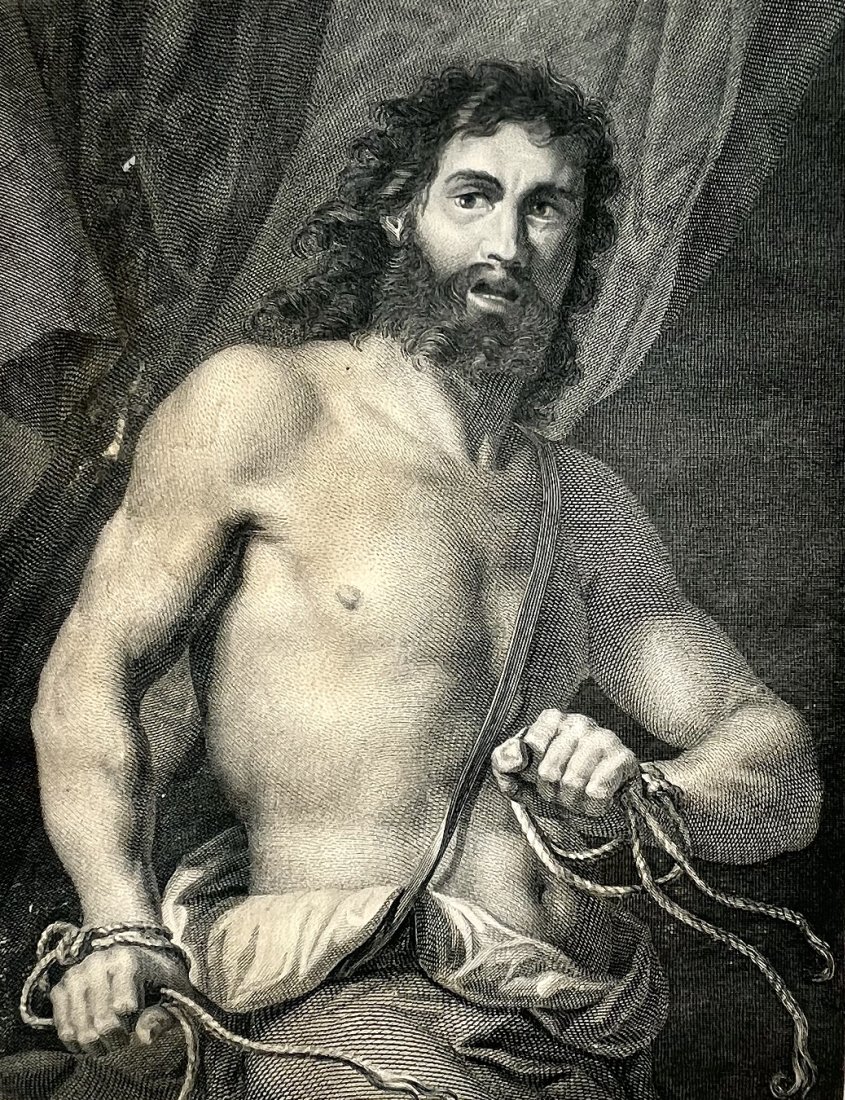 Domenico Zampieri (1581-1641 Italian) "Sampson" c.1840 (1 of 5)