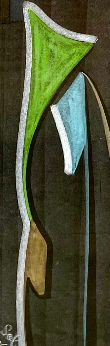 Sol Abstract Pastel Drawing c.1967 (1 of 4)