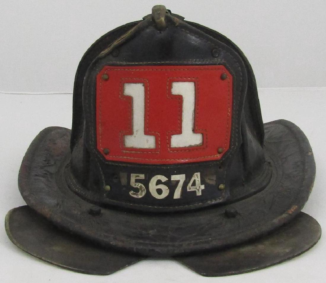 F.D.N.Y. Cairns Leather Fire Helmet #11 (1 of 5)