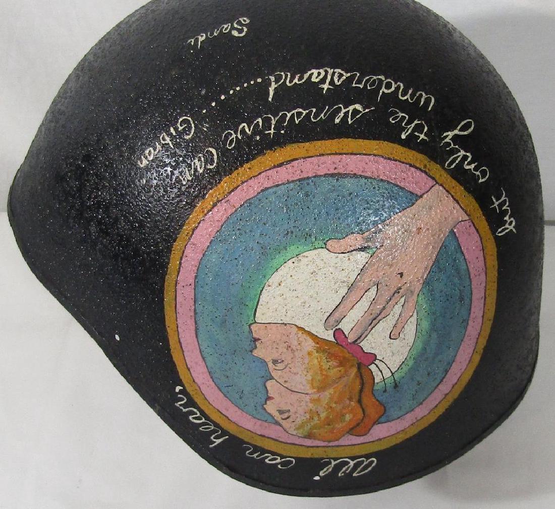 WW2 Naval Gunners Helmet Nicely Painted (1 of 6)