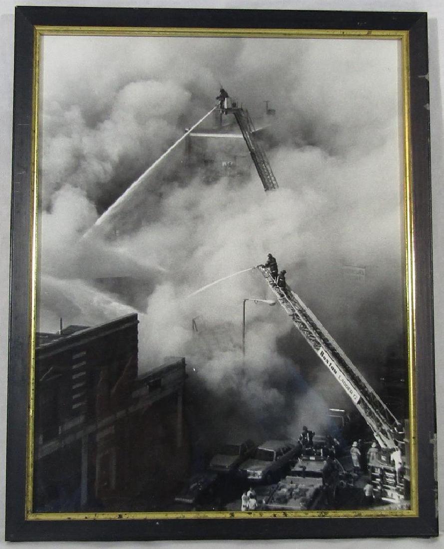 Vintage Picture of Boston F.D. Fighting a Fire (1 of 1)
