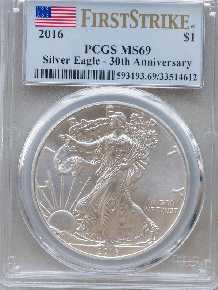 2016 Silver Eagle 30th Anniversary Coin PCGS MS-69 F.S. (1 of 2)