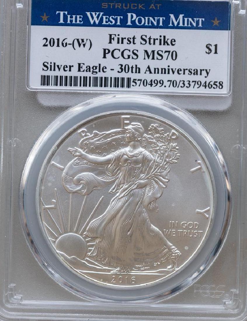2016-W Silver Eagle 30th Anniv. PCGS MS-70 First Strike (1 of 2)