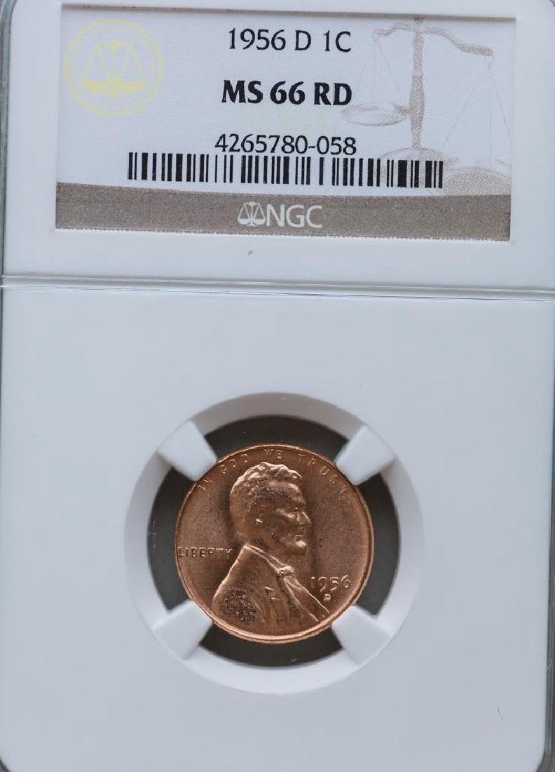 1956 P & D Lincoln Cents NGC MS-66RD (1 of 4)