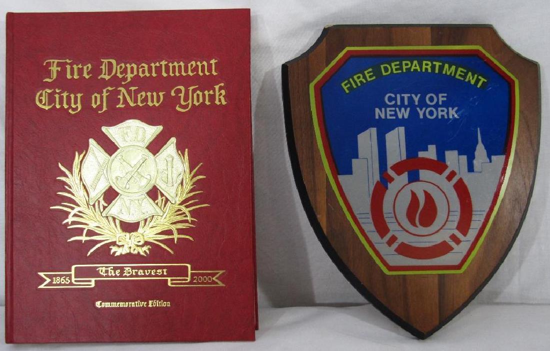 F.D.N.Y. Commemorative Book & Plaque (1 of 1)