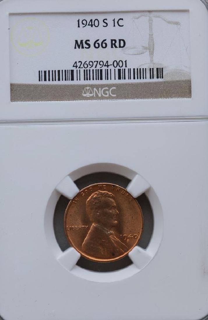 1940-S Lincoln Cent NGC MS-66RD (1 of 2)