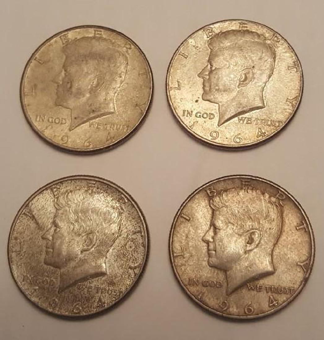 4 Kennedy Half Dollars 90% silver (1 of 1)