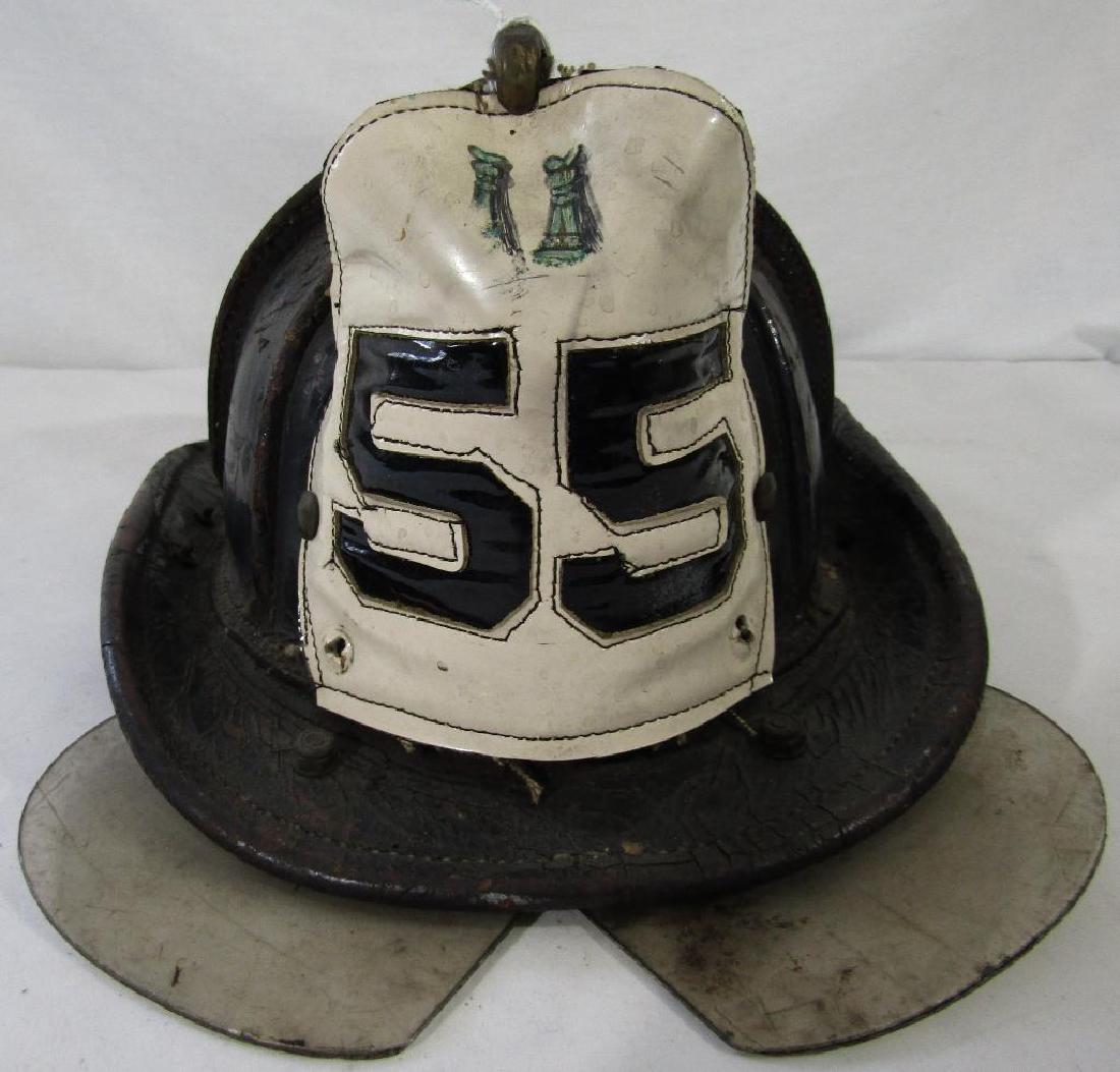 Boston F.D. Cairns Leather Helmet #55 (1 of 5)