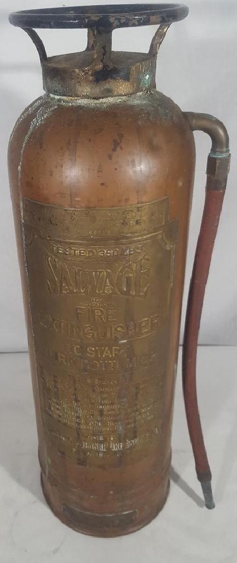 Antique Copper Salvage Fire Extinguisher (1 of 3)