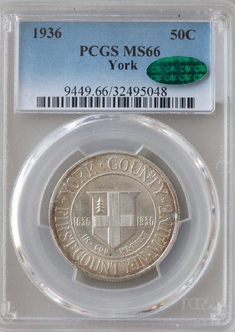 1936 York Maine Commemorative Half Dollar PCGS MS66 CAC (1 of 4)