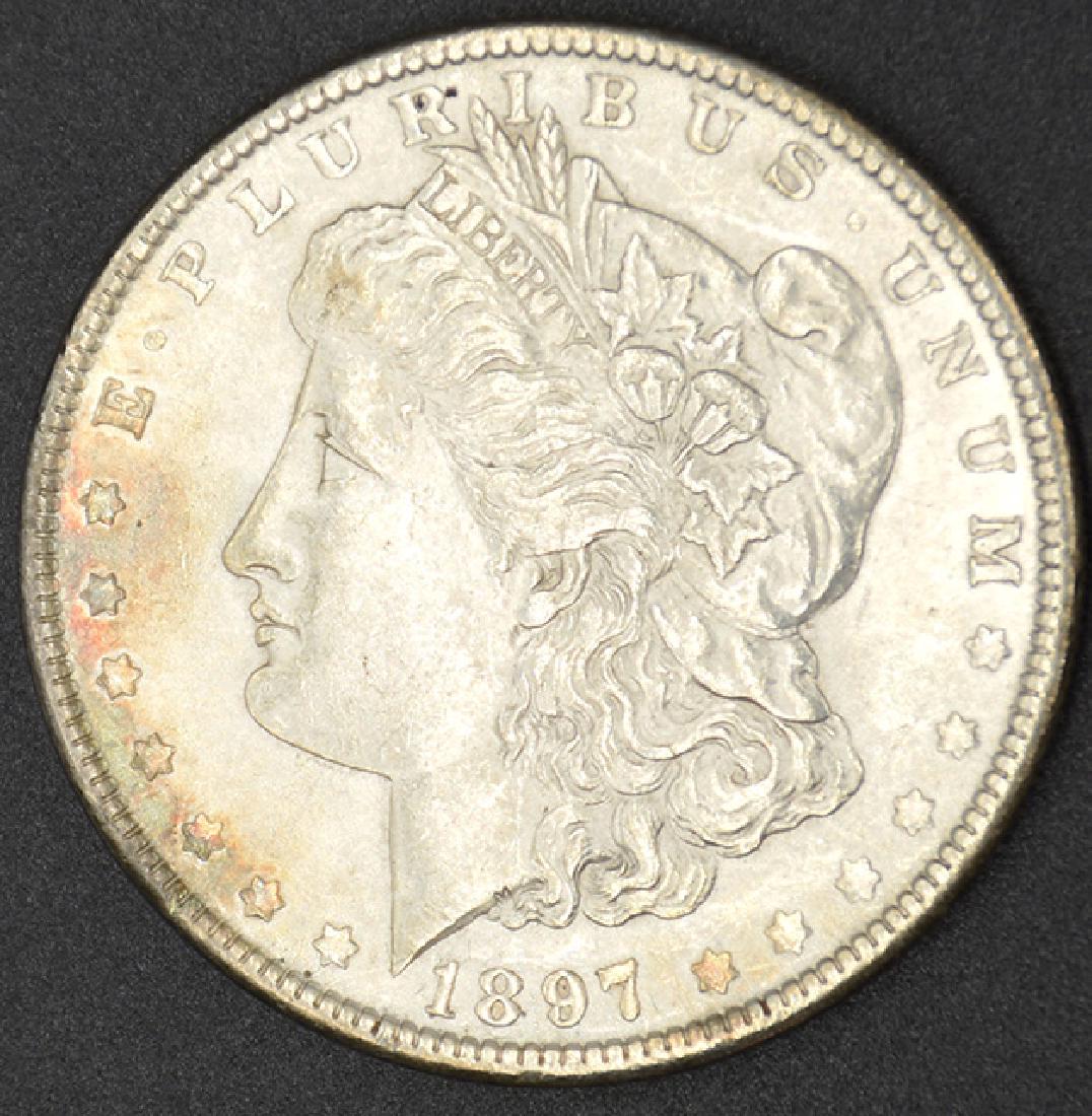 1897- P Morgan Silver Dollar Coin (1 of 2)