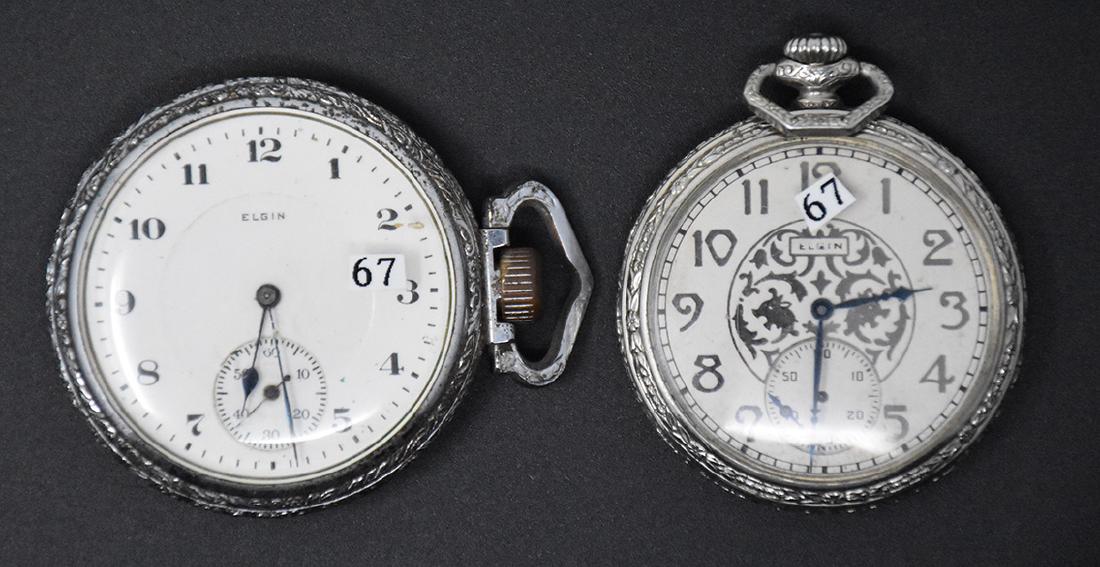 Two Elgin 17 JPocket Watch's: 2- Elgin Pocket Watchs 17 J. Condition reports are provided upon request.