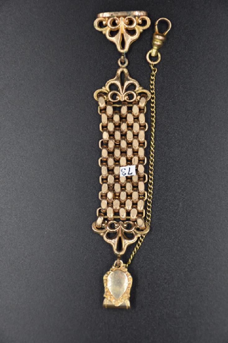 Gold Filled Chatelaine Style Mesh Watch Chain, Wide (1 of 2)