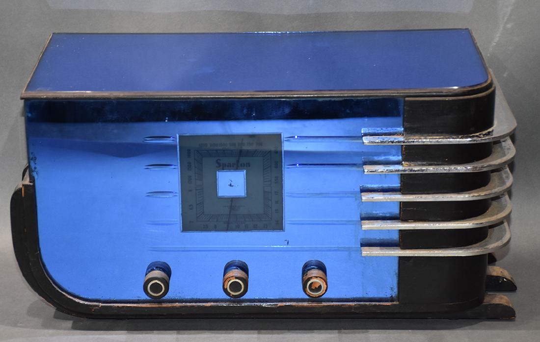 Spartan 557 â€œsledâ€ blue mirrored radio (1 of 5)